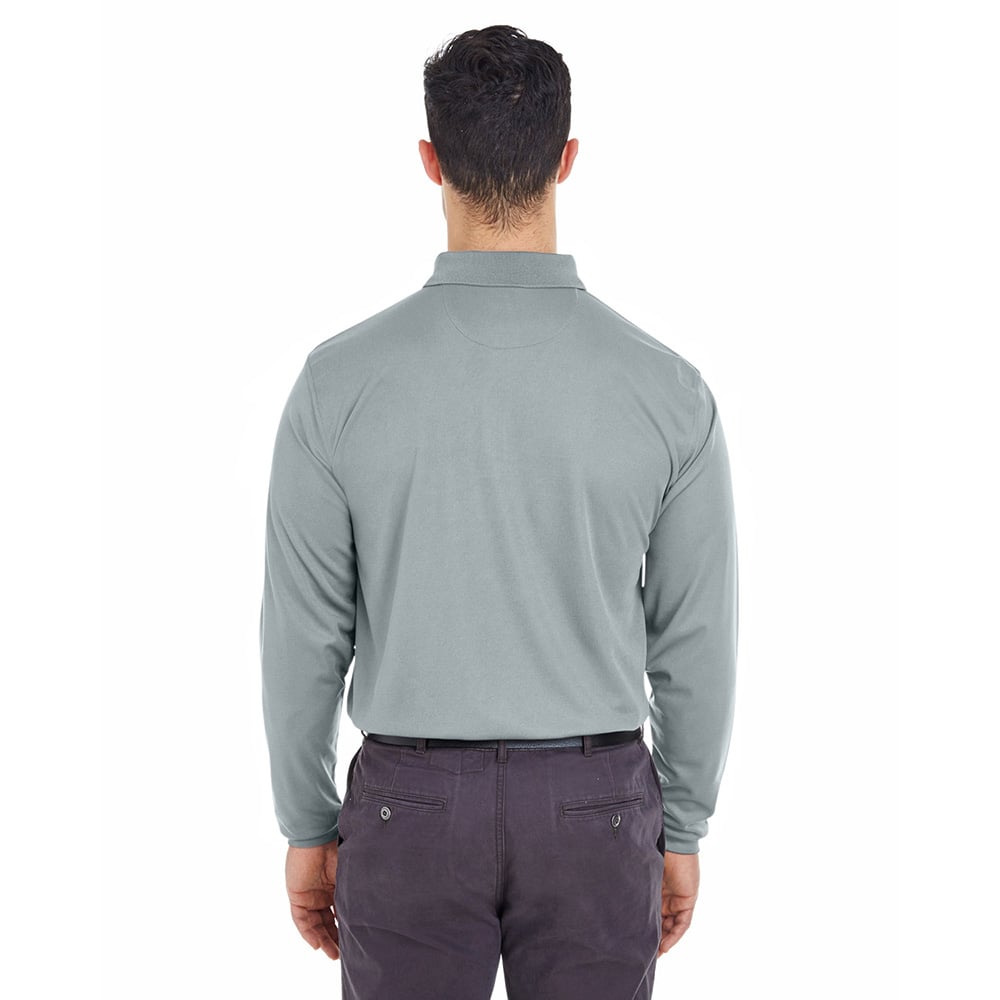 UltraClub Cool & Dry 8210LS Long - Sleeve Mesh® Piqué Polo - Gorvex.com