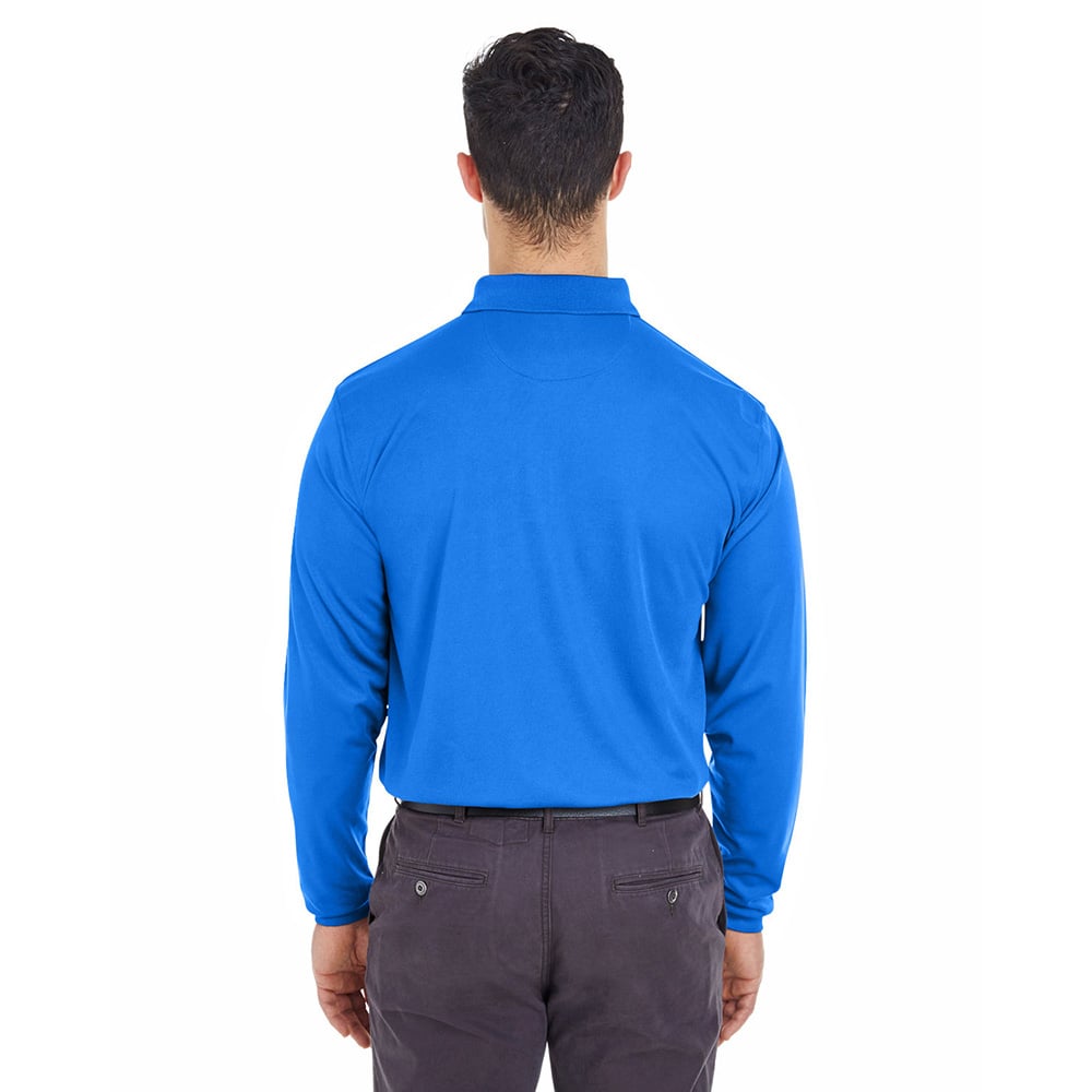 UltraClub Cool & Dry 8210LS Long - Sleeve Mesh® Piqué Polo - Gorvex.com