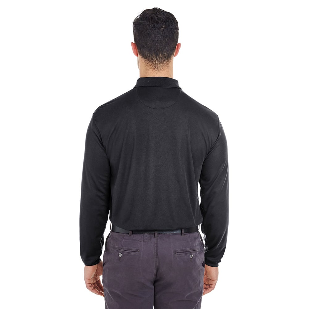 UltraClub Cool & Dry 8210LS Long - Sleeve Mesh® Piqué Polo - Gorvex.com