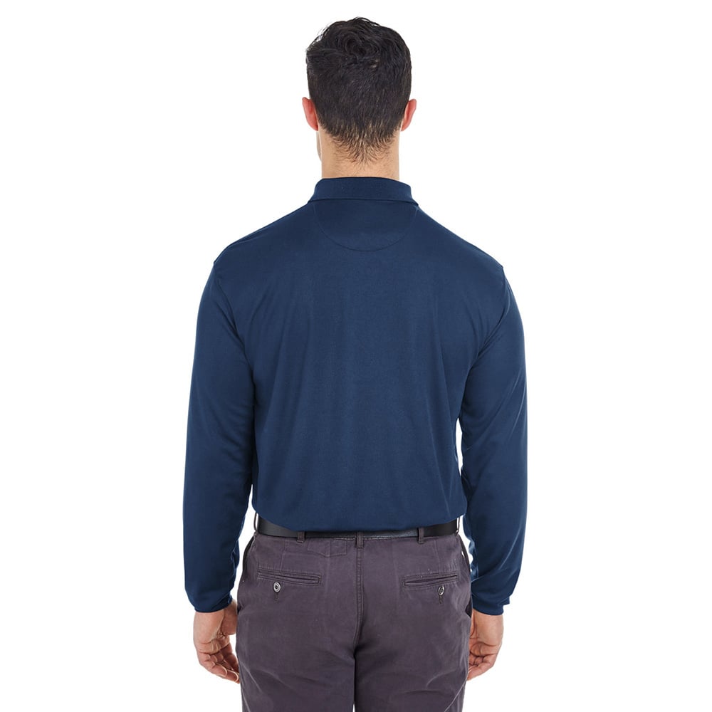 UltraClub Cool & Dry 8210LS Long - Sleeve Mesh® Piqué Polo - Gorvex.com