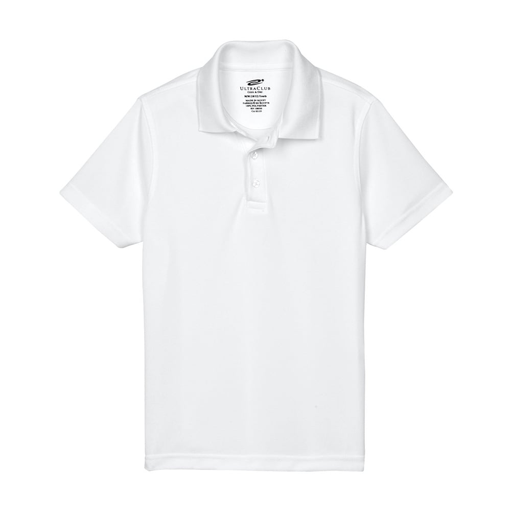 UltraClub Cool & Dry 8210Y Youth Mesh Piqué® Polo - Gorvex.com
