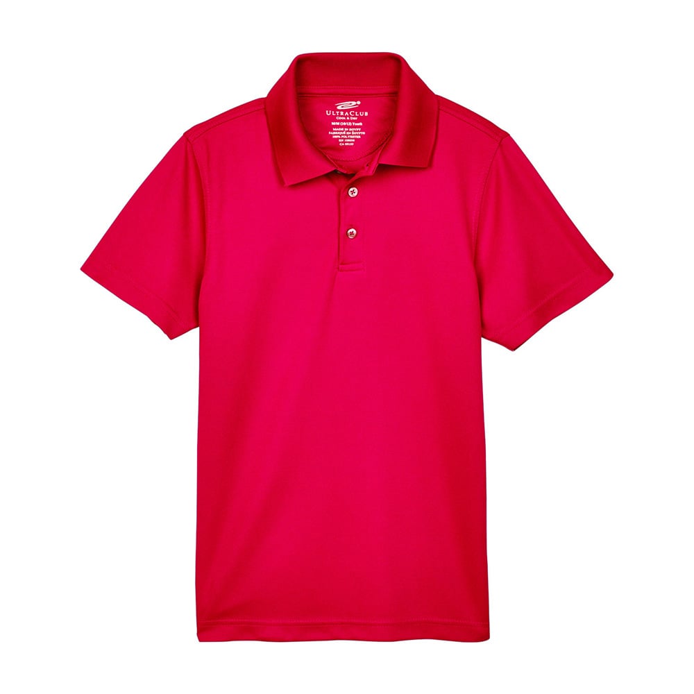 UltraClub Cool & Dry 8210Y Youth Mesh Piqué® Polo - Gorvex.com