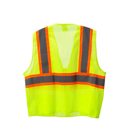 COR-BRITE® Hi Vis Mesh Surveyor's Vest/Contrasting Tapes and 2 Mic Tab