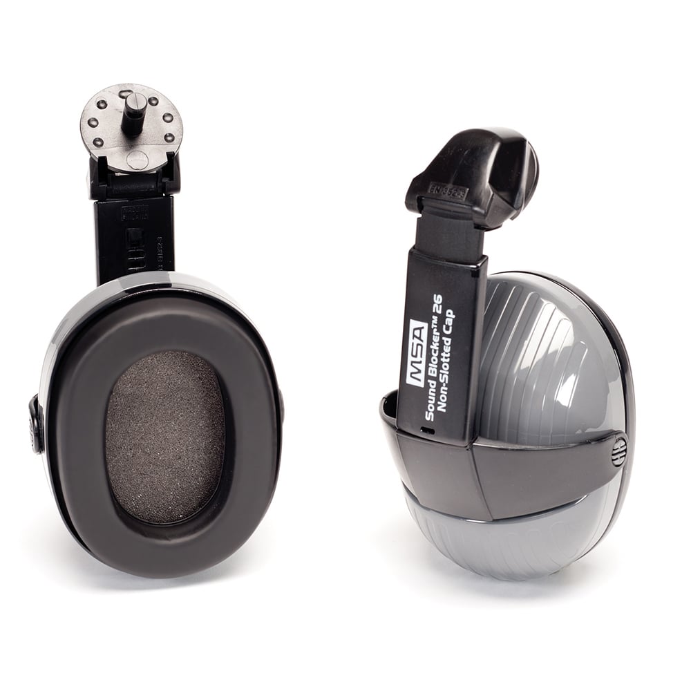 MSA 10022021 Sound Blocker Helmet-Mounted Earmuff for Non-Slotted Cap
