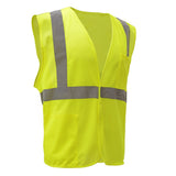 Hi-Vis Safety Vest, Mesh with Hook & Loop Closure, Standard Class 2