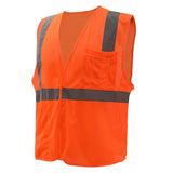 Hi-Vis Safety Vest, Mesh with Hook & Loop Closure, Standard Class 2