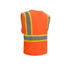 Hi-Vis Safety Vest, Two Tone Mesh with Zipper Closure, Standard Class 2