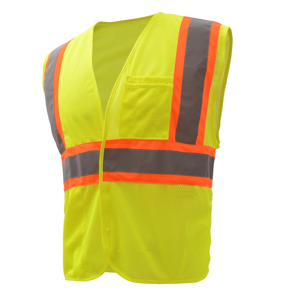 Hi-Vis Vest, Two Tone Mesh with Hook & Loop Closure, Standard Class 2