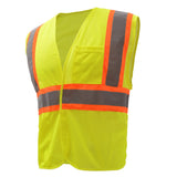 Hi-Vis Vest, Two Tone Mesh with Hook & Loop Closure, Standard Class 2