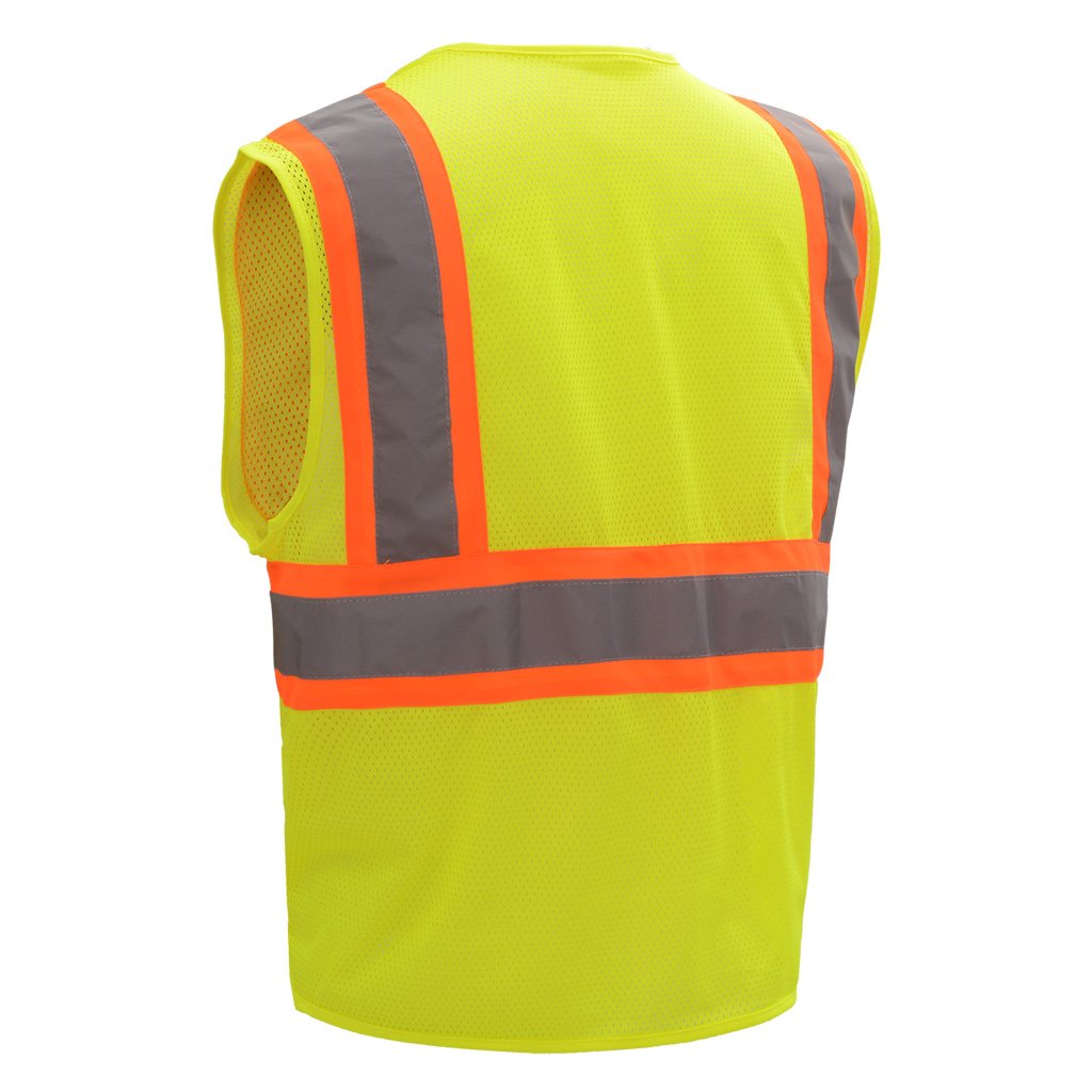 Hi-Vis Vest, Two Tone Mesh with Hook & Loop Closure, Standard Class 2