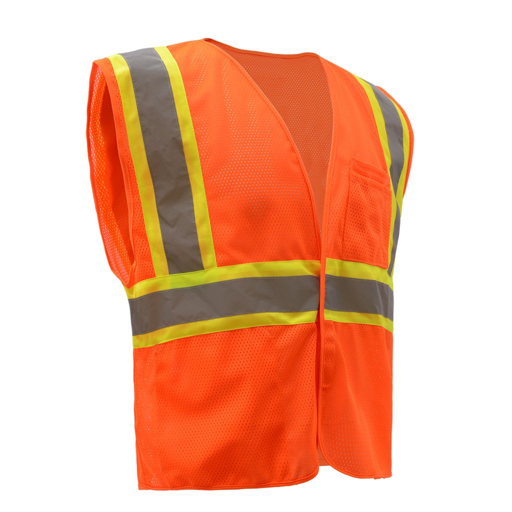 Hi-Vis Vest, Two Tone Mesh with Hook & Loop Closure, Standard Class 2