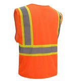 Hi-Vis Vest, Two Tone Mesh with Hook & Loop Closure, Standard Class 2