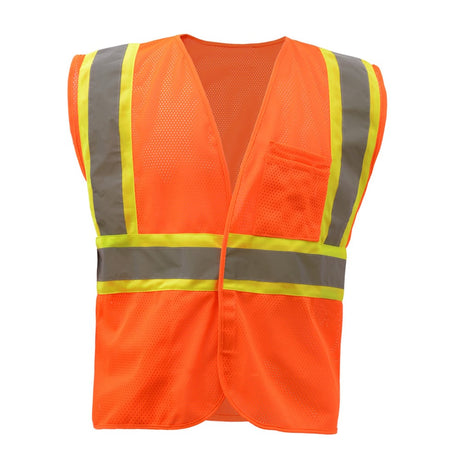 Hi-Vis Vest, Two Tone Mesh with Hook & Loop Closure, Standard Class 2