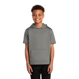 Sport-Tek YST251 Youth Sport-Wick Fleece Short Sleeve Hooded Pullover