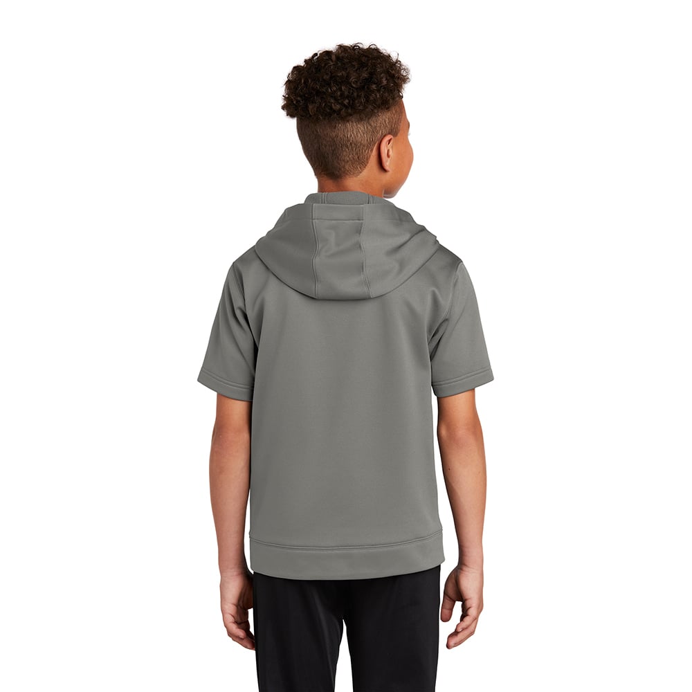 Sport-Tek YST251 Youth Sport-Wick Fleece Short Sleeve Hooded Pullover