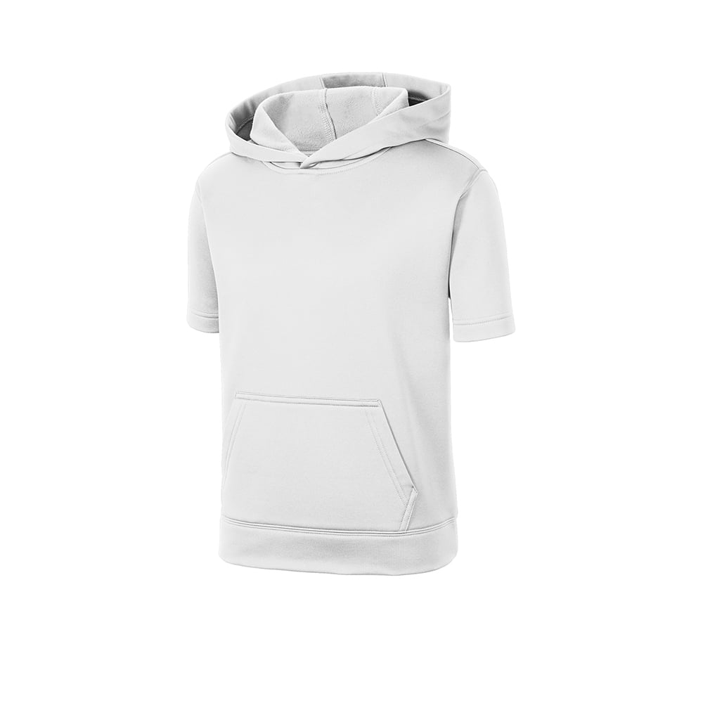 Sport-Tek YST251 Youth Sport-Wick Fleece Short Sleeve Hooded Pullover