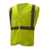 Hi-Vis Safety Vest, Mesh with Zipper Closure 1 Pocket, Standard Class 2