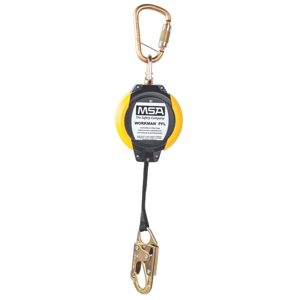 MSA Workman® Web 12' PFL with Steel Snaphook 36C + 1" Steel Carabiner