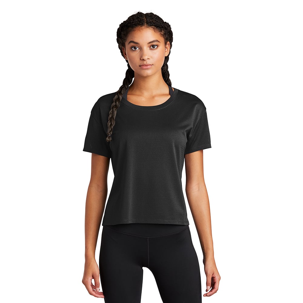 Sport-Tek LST411 PosiCharge Women's Drop Shoulder Cropped T-Shirt