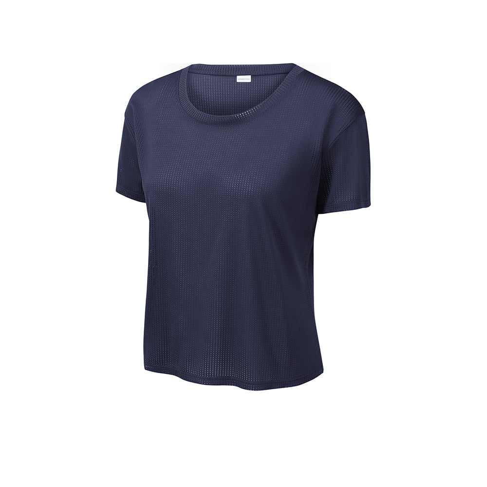 Sport-Tek LST411 PosiCharge Women's Drop Shoulder Cropped T-Shirt