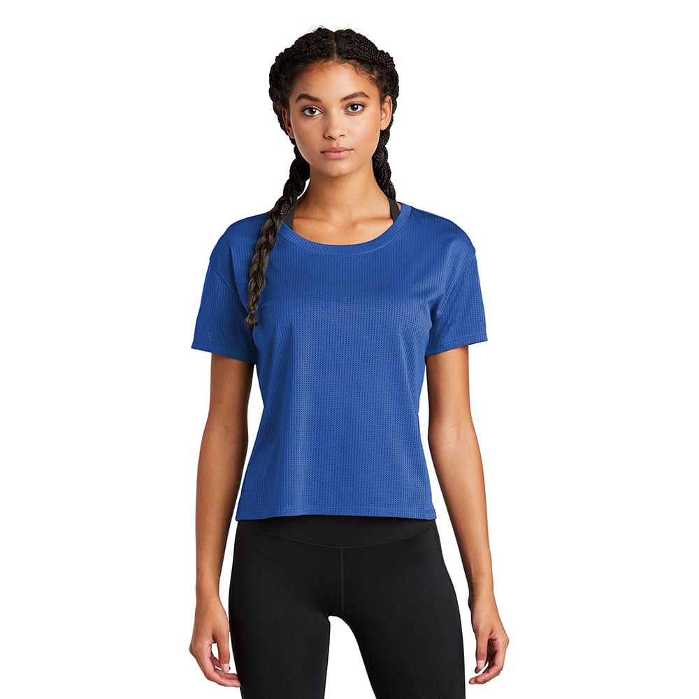 Sport-Tek LST411 PosiCharge Women's Drop Shoulder Cropped T-Shirt