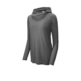 Sport-Tek LST406 PosiCharge Women's Tri-Blend Cowl Neck Hooded Shirt