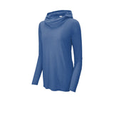 Sport-Tek LST406 PosiCharge Women's Tri-Blend Cowl Neck Hooded Shirt