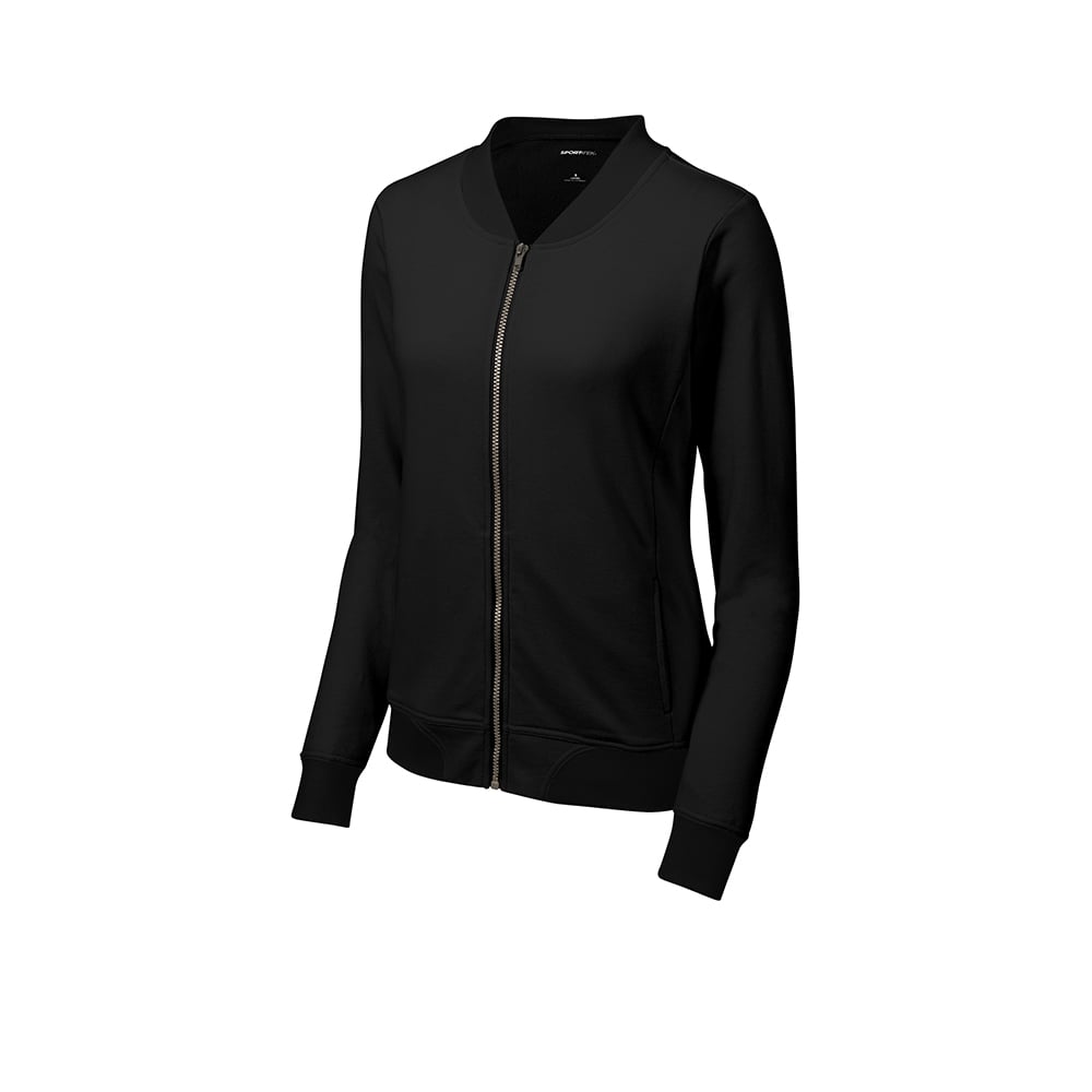 Sport-Tek LST274 Women's French Terry Bomber Jacket with Front Pockets