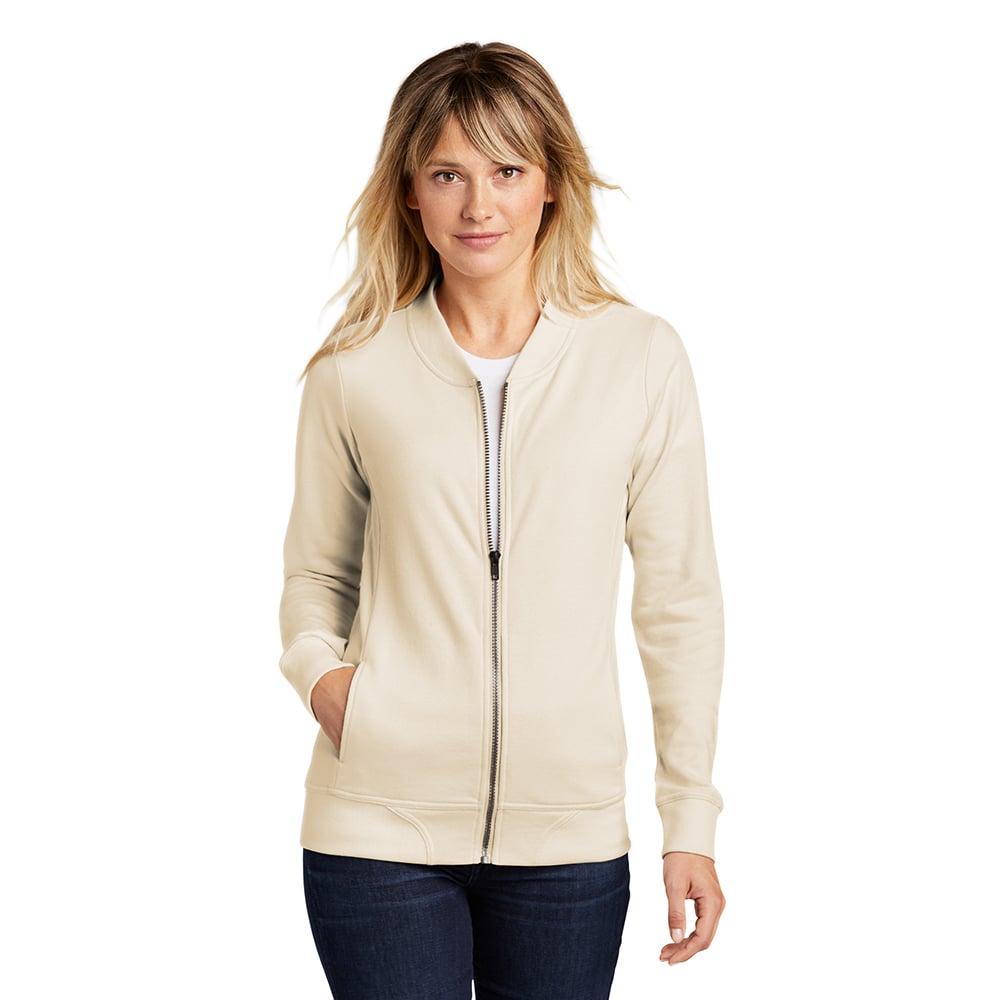 Sport-Tek LST274 Women's French Terry Bomber Jacket with Front Pockets