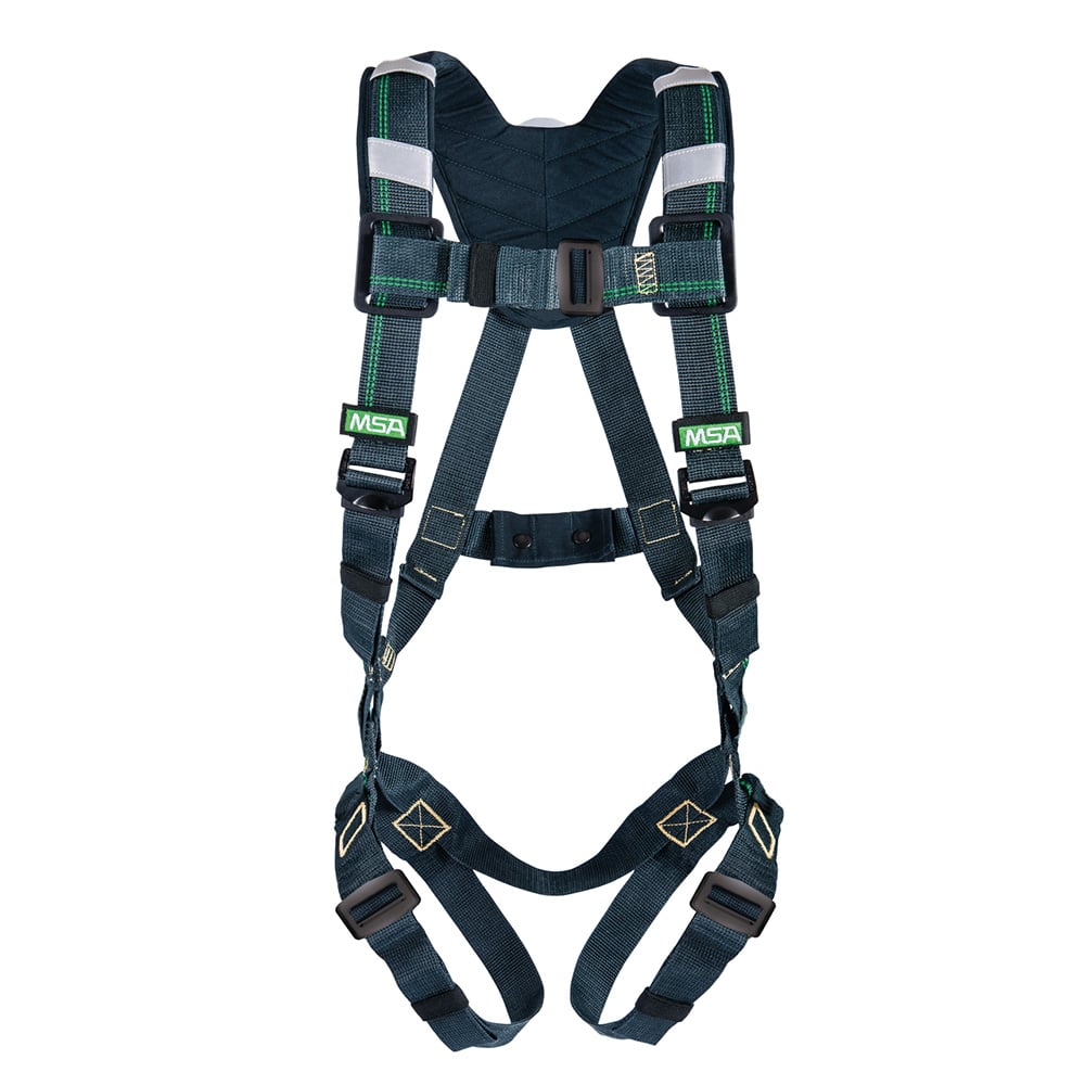 MSA EVOTECH® Arc Flash Harness, Qwik-Fit Leg Strap, Back Steel D-Ring