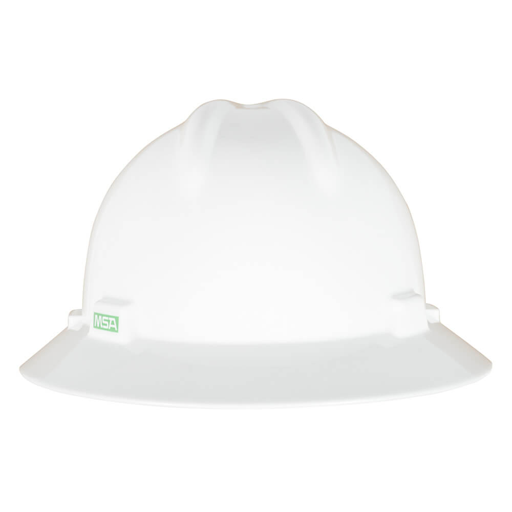 MSA V-Gard® GREEN® Slotted Full Brim Hard Hat