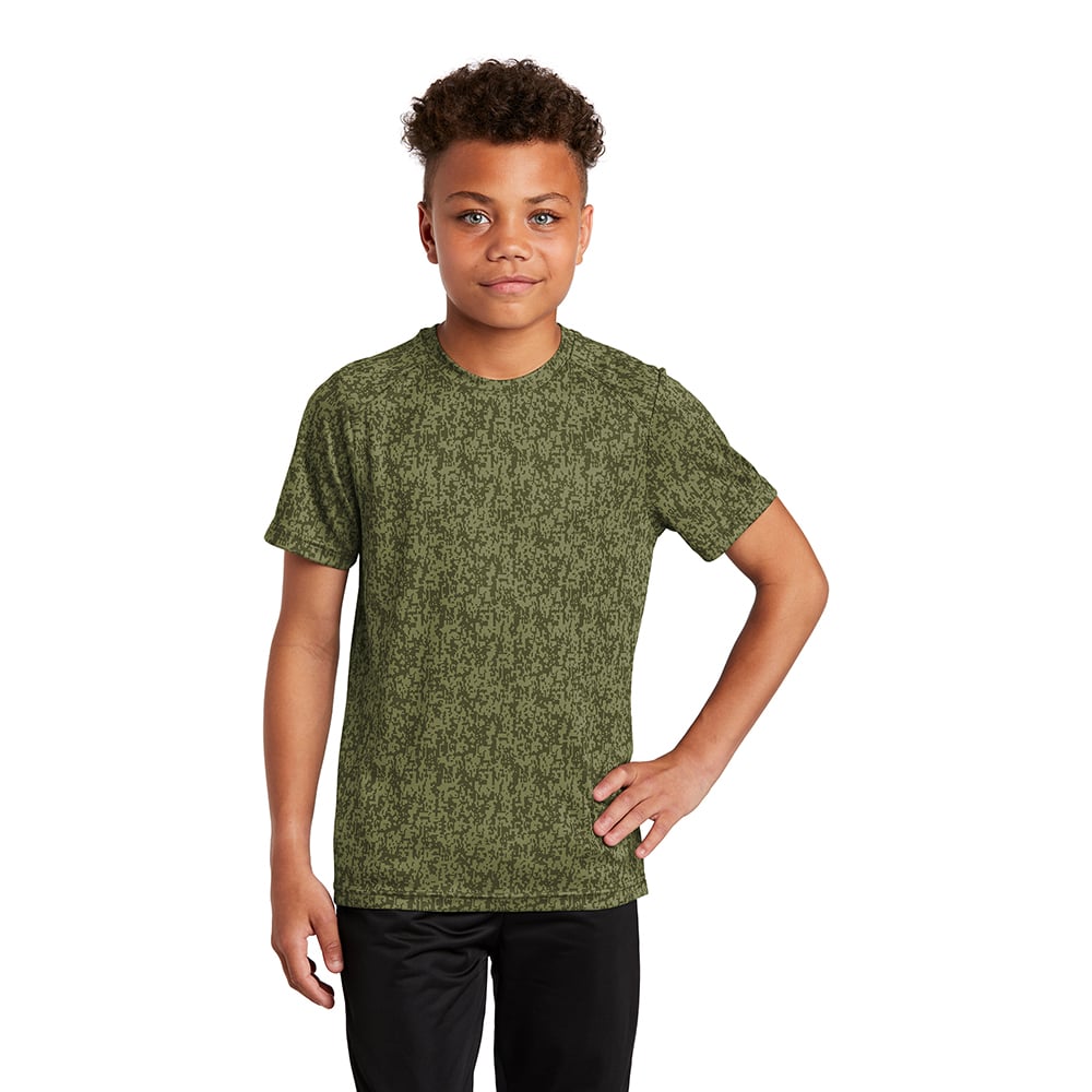 Sport-Tek YST460 Youth Digi Camo T-Shirt