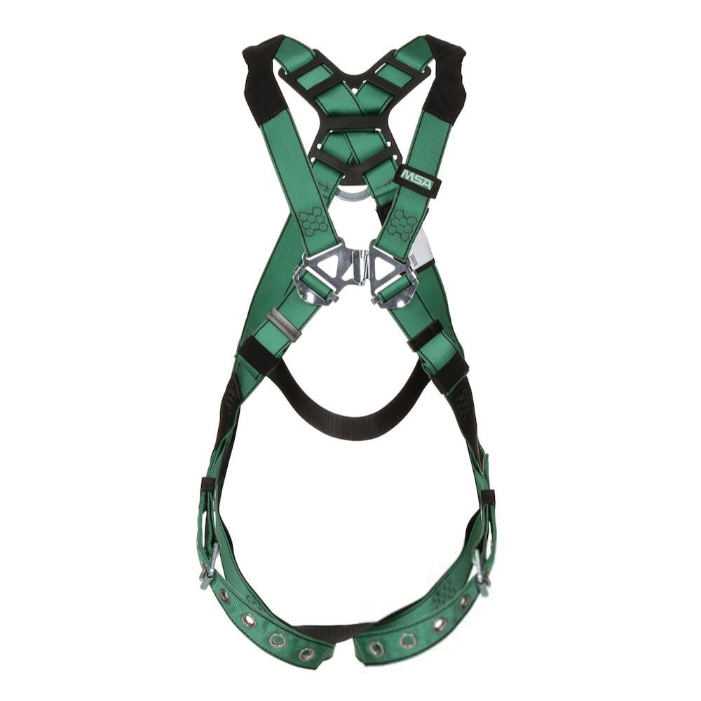 MSA V-FORM™ Harness with Tongue Buckle Leg Straps, Back D-Ring