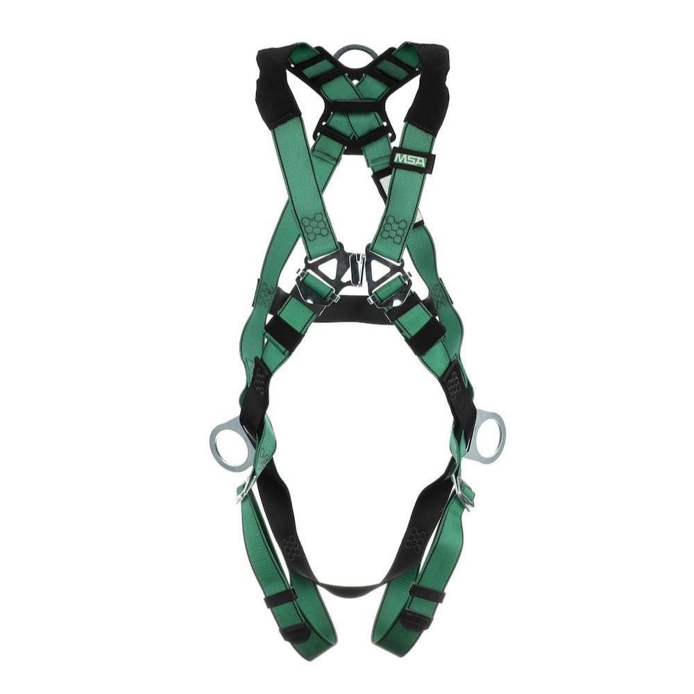 MSA V-FORM™ Harness with Qwik Fit Leg Straps, Back & Hip D-Rings