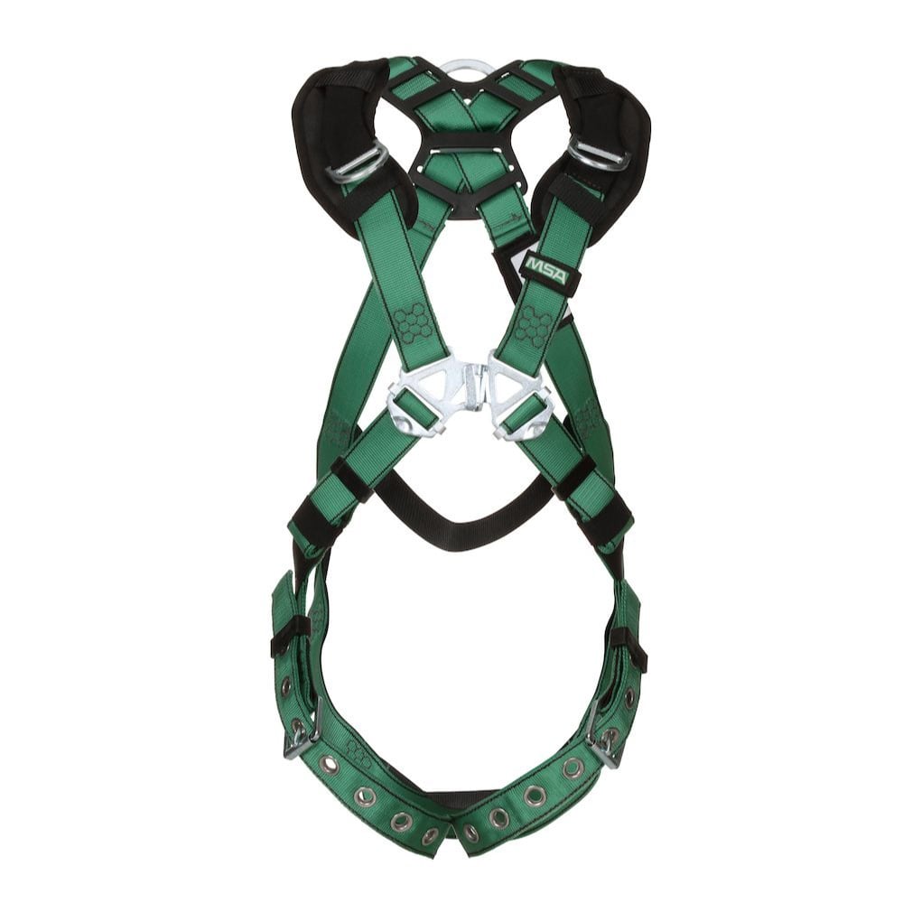 MSA V-FORM™ Harness, Tongue Buckle Leg Straps Back & Shoulder D-Rings