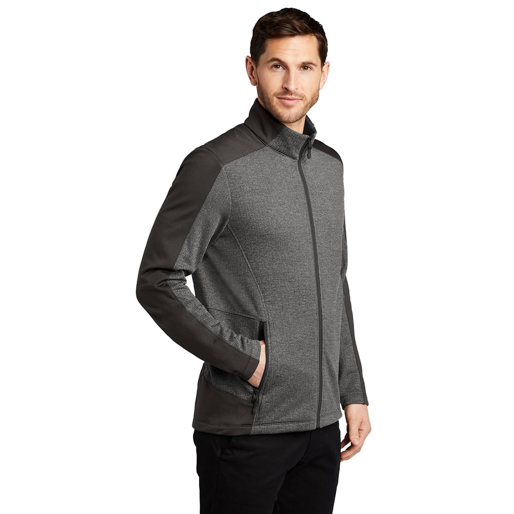 Port Authority F239 Midweight Grid Fleece Jacket with Zip Pockets