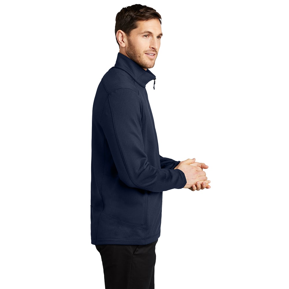Port Authority F239 Midweight Grid Fleece Jacket with Zip Pockets
