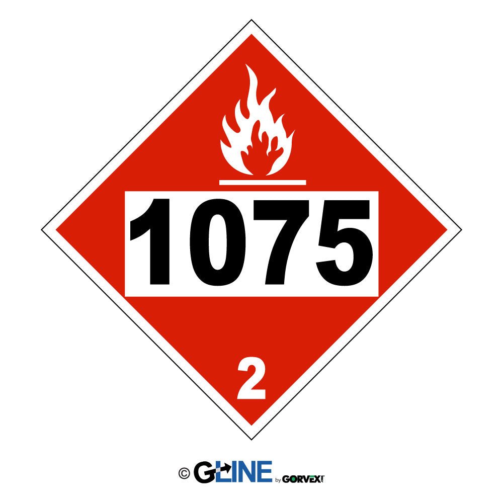 1075 Butane LPG Liquefied Petroleum Gas Propane - Class 2 DOT Placard - Gorvex.com