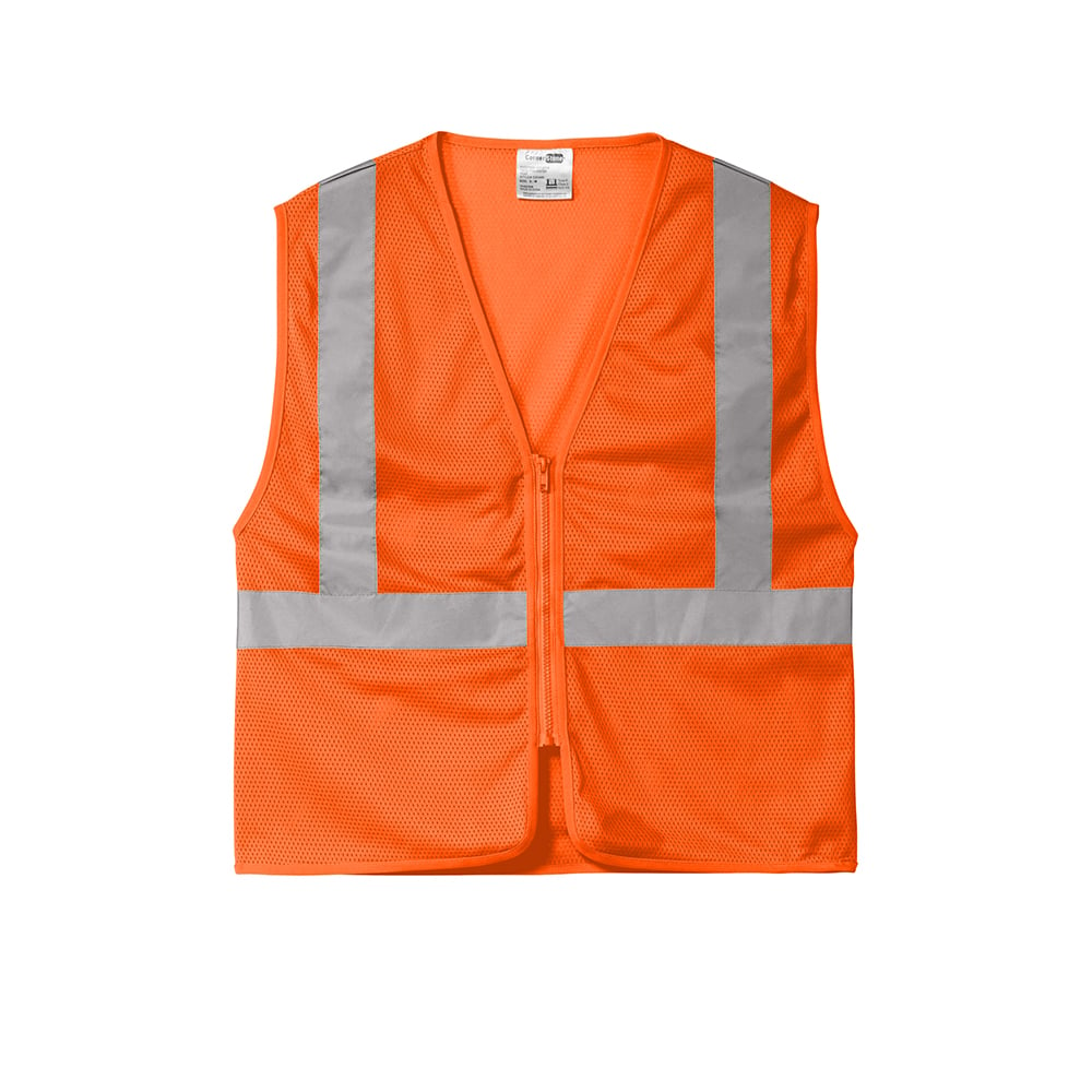 CornerStone CSV101 Economy Mesh Zippered Vest