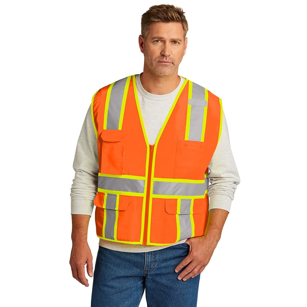 CornerStone CSV105 Surveyor Zippered Two-Tone Vest