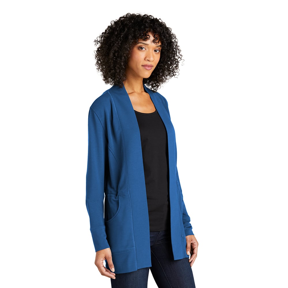 Port Authority LK825 Women's Microterry Open Front Cardigan with Pocket