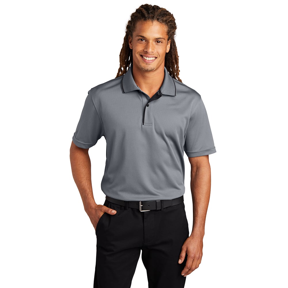 Sport-Tek K467 Dri-Mesh Piped Polo with Tipped Collar