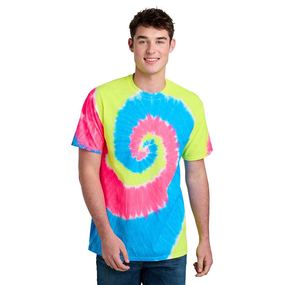 Port & Company PC147 100% Cotton Spiral Tie Dye T-Shirt