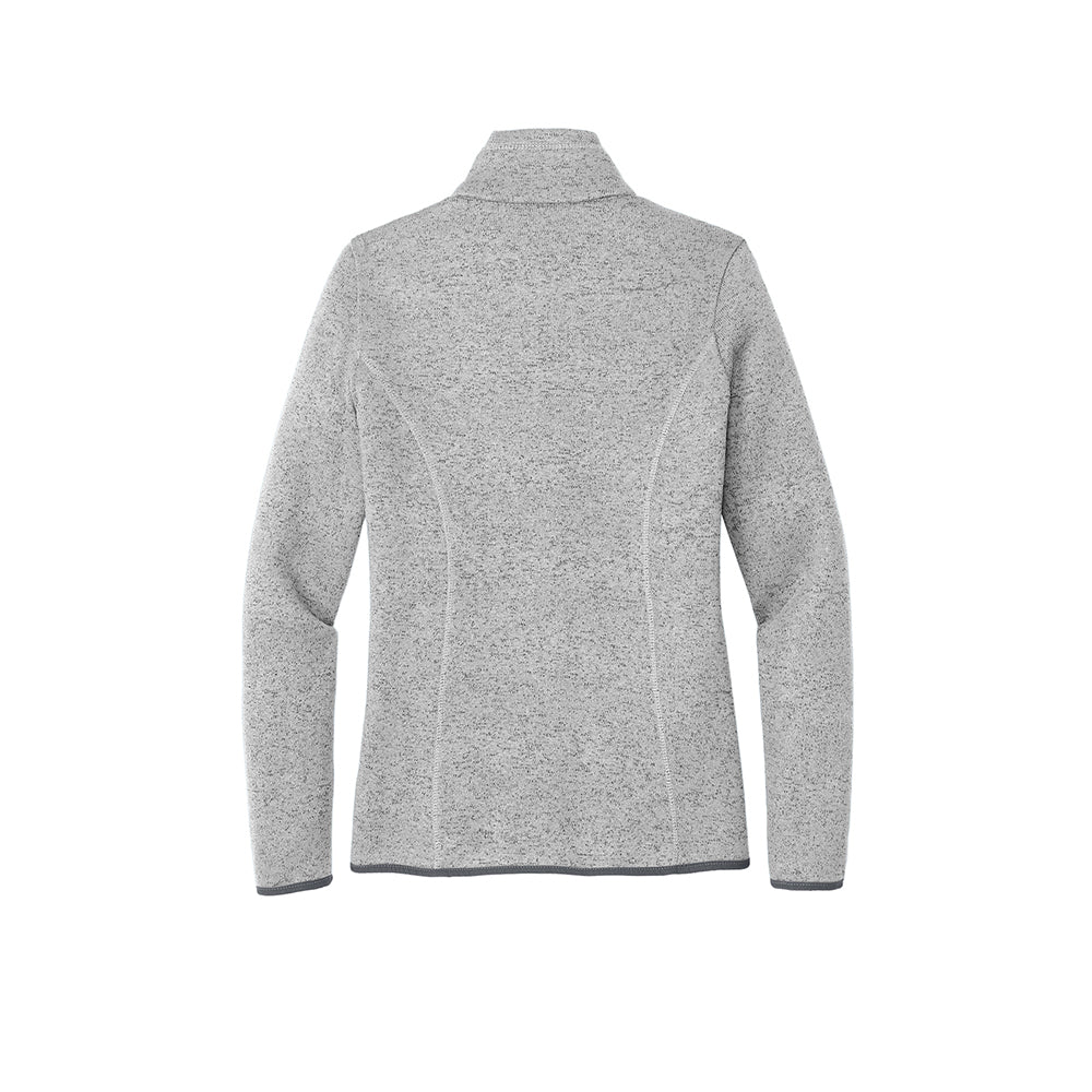 Port Authority L232 Women's Heathered Sweater Fleece Full Zip Jacket