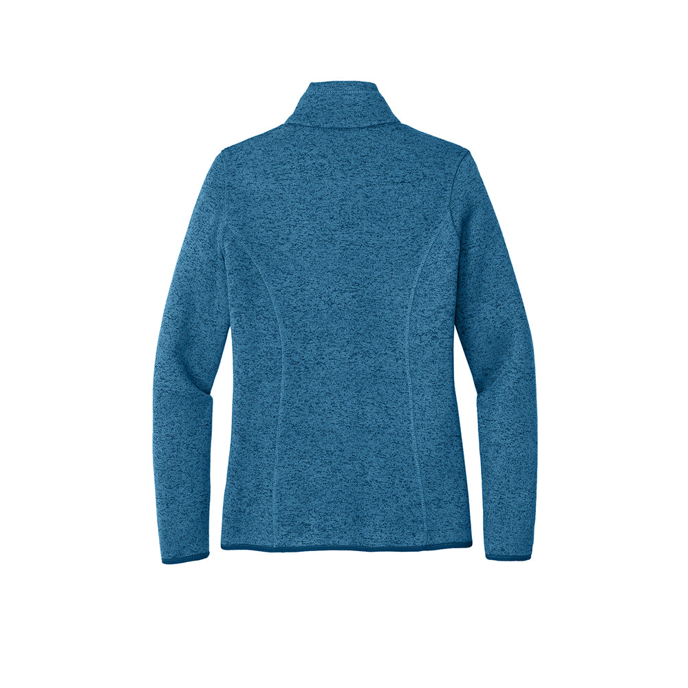 Port Authority L232 Women's Heathered Sweater Fleece Full Zip Jacket