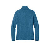 Port Authority L232 Women's Heathered Sweater Fleece Full Zip Jacket