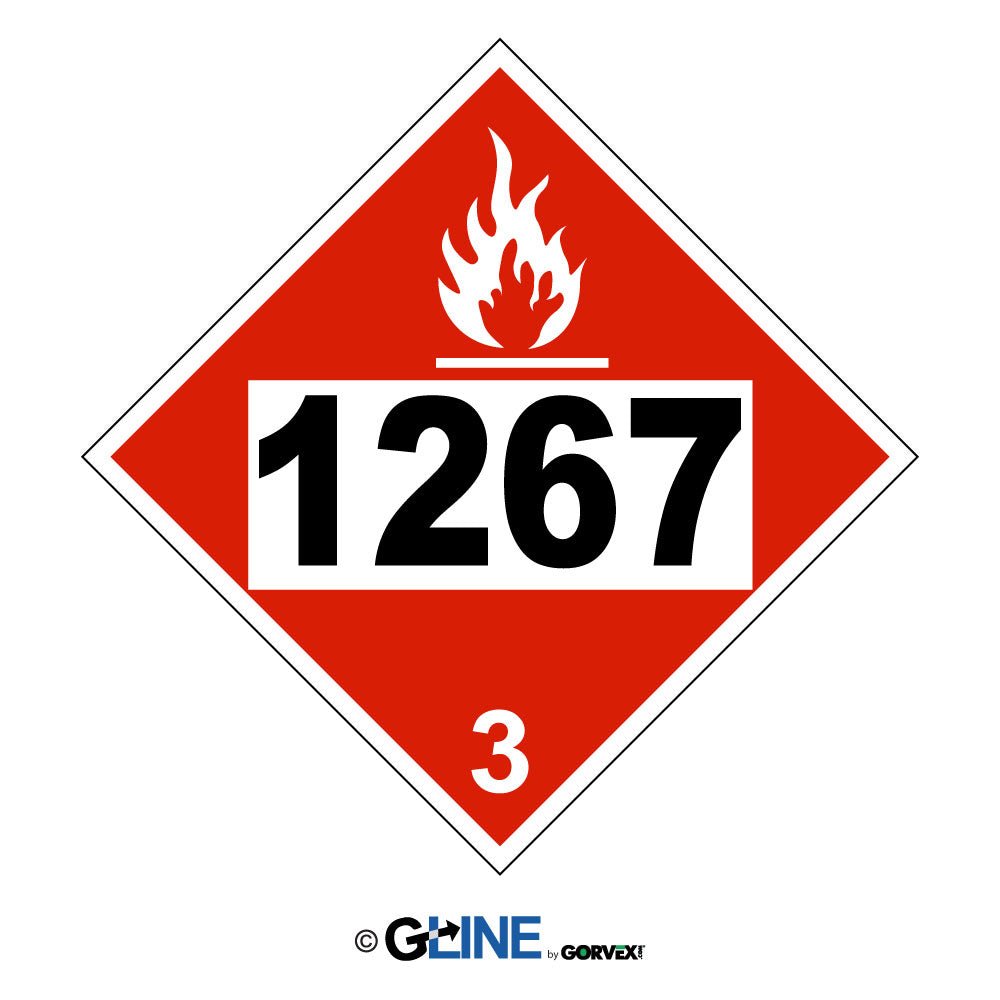 1267 Petroleum Crude Oil - Class 3 Placard - Gorvex.com