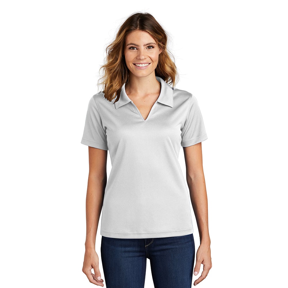 Sport-Tek L469 Dri-Mesh Women's V-Neck Polo