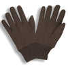 G-Line 1400 Medium Weight Brown Jersey Gloves with Knit Wrist, 1 dozen (12 pairs)