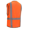 Hi-Vis Safety Vest, Mesh with Zipper and 6 Pockets, Premium Class 2